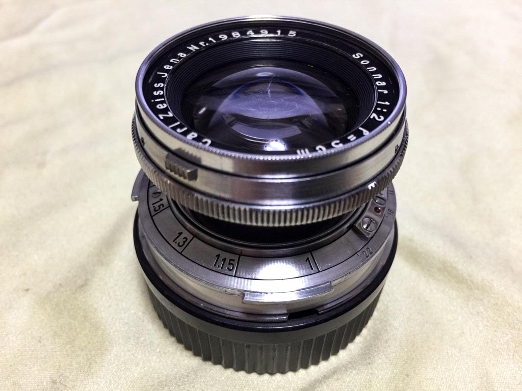 Carl Zeiss Jena Sonnar 50mm F2.0 戦前(後コーティング) Contax mount 